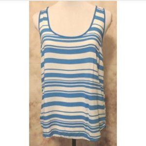 5/$25 Charming Charlie Sheer Hi Lo Tank Top Blue